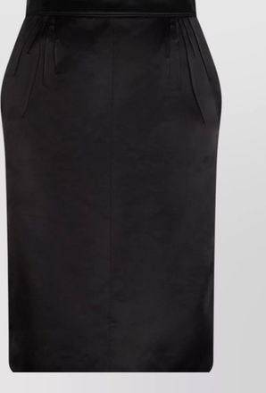 Saint Laurent leather knee-length pencil skirt