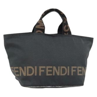 Fendi Pre-owned Tote Bags, female, Black, Size: ONE SIZE Pre-owned Vintage Nylon Tote Bag