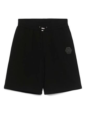 Philipp Plein logo-print track pants - men - Polyester/Cotton - M - Black