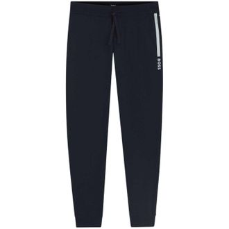 HUGO BOSS Mannen Zijlogo Tapered Joggingbroek (Donkerblauw)