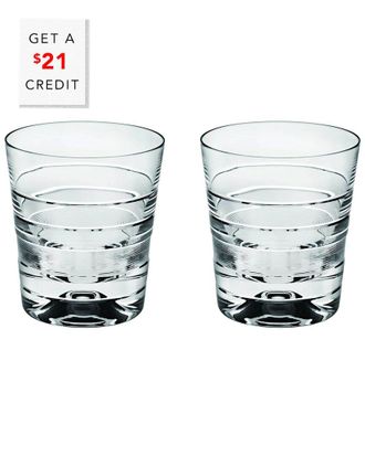 Vista Alegre Vinyl Old Fashion Glasses (Set Of 2) With $21 Credit