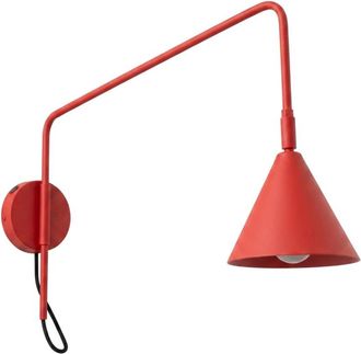 Sollux Lighting Aplique de pared rojo acero alt. 30 cm