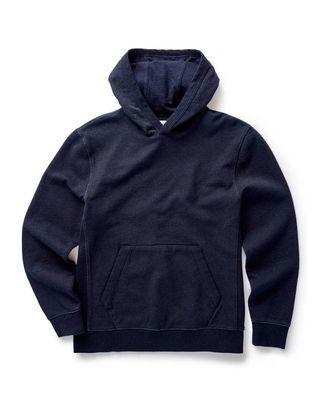 Taylor Stitch The Apres Hoodie in Rinsed Indigo Terry