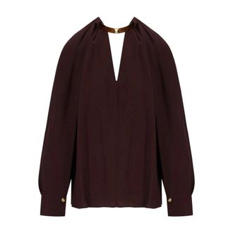Elisabetta Franchi Dames, Blouses & Shirts, Bruin, Maat: M