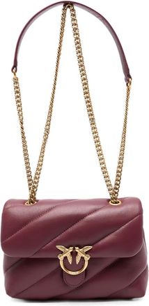 Pinko Burgundy Love Puff Mini Quilted Bag