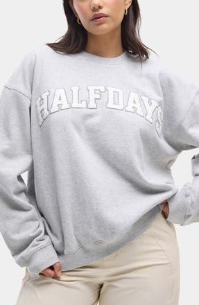 Halfdays Cotton Graphic Sweatshirt in Heather Grey at Nordstrom Rack, Size X-Large