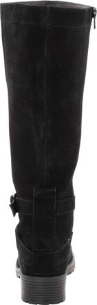 Sheego Weitschaftstiefel SHEEGO, Damen, Gr. 42, XL-Schaft, schwarz, Leder, Veloursleder, Schuhe Weitschaftstiefel