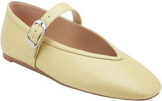 Marc Fisher Godea Mary Jane Flat in Yellow at Nordstrom, Size 8.5
