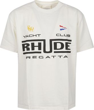 Rhude Regatta Club Boxy-Fit Cotton Printed T-Shirt
