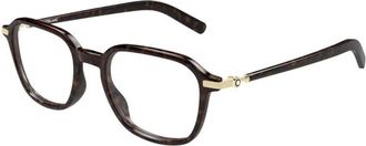 Montblanc Optical Frame - Heren - Brillen - Bruin - 51 MM - Accessoires