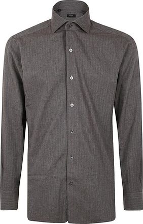 Barba Hombre, Camisas, Marr&oacute;n, Talla: M