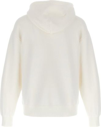 Valentino Garavani Logo-Print Cotton Hoodie - White