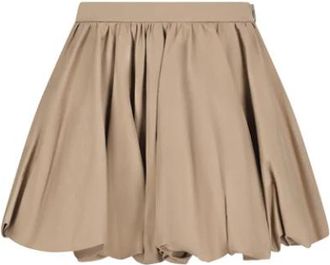 Dior Ballon Minirok - Dames - Korte rokken - Beige - S - Katoen - Rokken