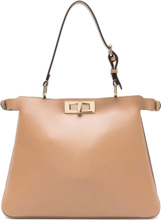 Fendi Beige Peekaboo Medium Shoulder Bag