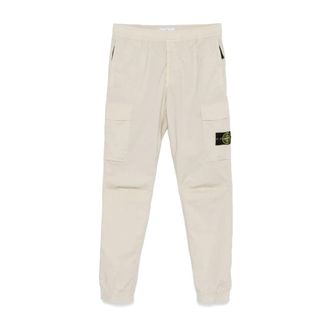 Stone Island Heren, Broeken, Beige, Maat: W31 Katoen