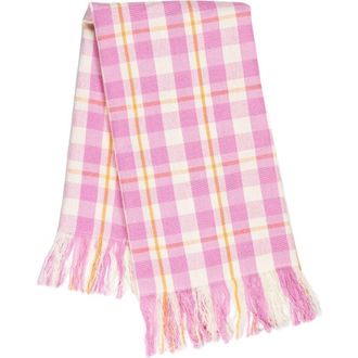 Archive New York Handwoven Colorful Plaid Cotton Kitchen Towel in Pink at Nordstrom