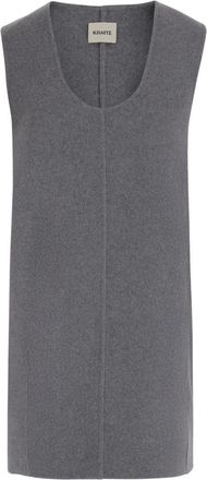Khaite Wollen Mouwloze Ronde Hals Jurk Grijs - Dames - Tops zonder mouwen - Grijs - S - Wol - Tops