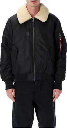 Alpha Industries B-15 MOD Reversible Bomber Jacket - Heren - Winterjassen - Zwart - L - Polyester - Jassen
