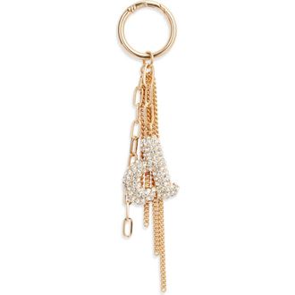 Chelsea28 Pav&eacute; Crystal Inital Bag Charm in D- Clear- Gold at Nordstrom