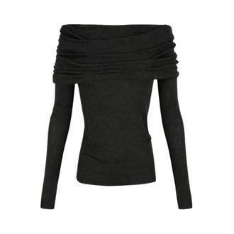 Cortana Luma Off-Shoulder Jersey - Dames - Tops - Zwart - Maat: S Jersey