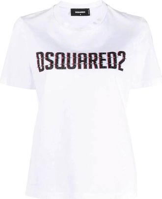 Dsquared2 T-Shirts, female, White, S, Italian Made Stylish T-Shirts