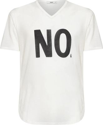 Fendi T-shirt - Heren - T-shirts - Wit - XL - Katoen - Tops