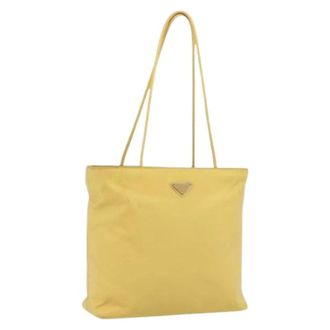 Prada Pre-owned Tote Bags, female, Yellow, Size: ONE SIZE Pre-owned Vintage Tote Bag