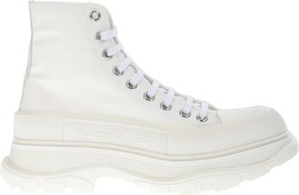 Alexander McQueen Witte hoge sneakers - Dames - Sneakers - Wit - 39 EU - Schoenen