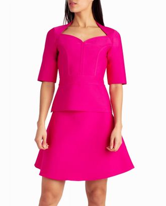 Nicole Miller Lucy Knit Sweetheart Top In Nm Precious Pink
