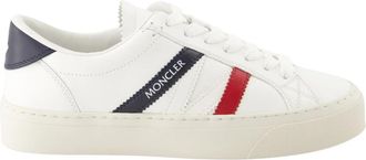 Moncler Monaco 2 Leren Sneakers - Dames - Sneakers - Wit - 36 EU - Leer - Schoenen