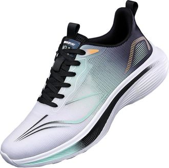 Generic Men s Running Shoes with mesh Anti Odor Anti Slip Breathable Shock Absorbing Lightweight and Casual Running Shoes (Green,7.5)