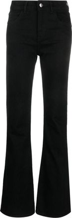 Emporio Armani high-rise flared jeans - women - Cotton/Spandex/Elastane - 26 - Black