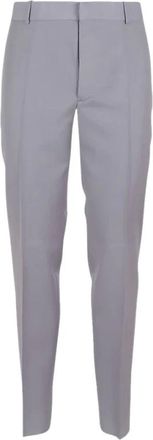 Alexander McQueen Broeken, Heren, Grijs, L, Wol, Cigarette Broeken