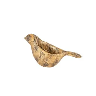 Foreside Home And Garden Rustic Bird Mini Planter Brass Metal in Gold at Nordstrom