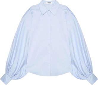 Janice Pofmouw Cut Out Blouse - Dames - Overhemden - Blauw - S - Overhemden