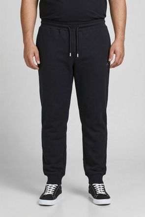 Jack & Jones Plus Size Sweathose JPSTGORDON COLLEGE SWEAT PANTS PLS, Herren, Gr. 42 (4XL), N-Gr, schwarz, angeraute Sweatware, Obermaterial: 80% Baumwolle, 20% Polyester, JA