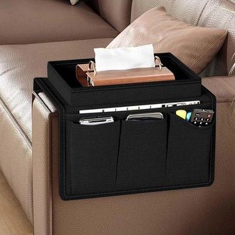 No Brand Organizador Para Reposabrazos De Sof&aacute; - Bolsa De Almacenamiento - Bandeja Para Sof&aacute; - Bolsa De Almacenamiento Plegable Oxford Con Estante Para Revista