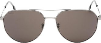 HUGO BOSS Ruthenium Frame Grijze Lens Zonnebril