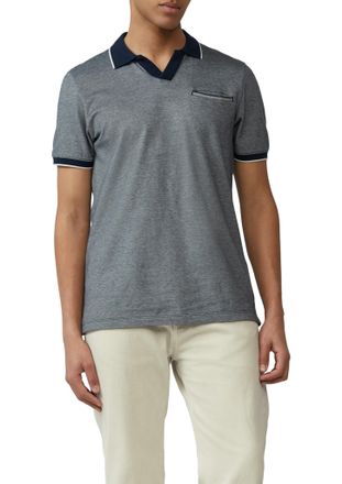 s.Oliver Poloshirt S.OLIVER, Herren, Gr. 3XL, blau (dunkelblau), Piqu&eacute;, Obermaterial: 100% Baumwolle, meliert, regular fit taillenbedeckt, kontrastfarben, Shir
