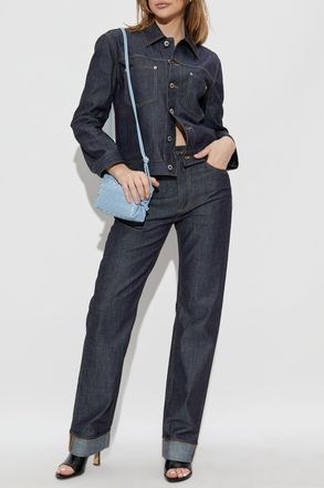 Bottega Veneta Denim Jacket, Womens, Navy Blue