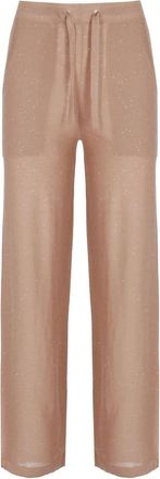 KANGRA Straight Broeken - Dames - Straight fit broeken - Beige - XS - Pailletten - Broeken