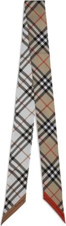 Burberry Foulard in seta con motivo Vintage Check - Toni neutri