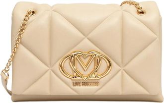 Love Moschino Tassen, Dames, Beige, ONE Size, Leer, Schoudertassen