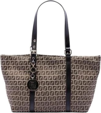 Fendi Pre-owned Vintage Tote Bag - Dames - Vintage Shopper - Beige - ONE Size - Leer - Vintage