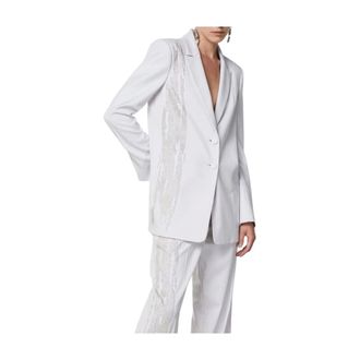 Patrizia Pepe Patrizia Pepe, Blazers, female, White, Size: XL Dazzle Blazer