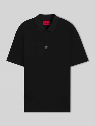 HUGO BOSS Relaxed Fit Poloshirt aus Viskose-Mix Modell DALLOVO in Black, Gr&ouml;&szlig;e M
