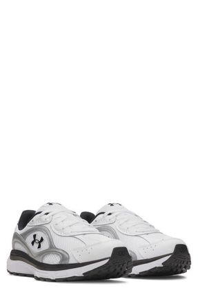 Under Armour UA Tech Runner Sneaker in White/Metallic Silver/Black at Nordstrom, Size 10.5