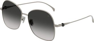 Moncler ME4019T VEYRA 10043C Womens Sunglasses Silver Size 59