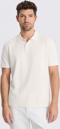 Moss Off-White Cotton Piqu&eacute; Polo Shirt