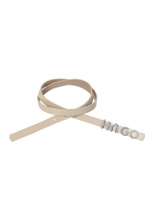 HUGO BOSS Lederg&uuml;rtel HUGO Zula Belt 1,5cm, Damen, Gr. 100, beige (open beige 280), Leder, unifarben, G&uuml;rtel Lederg&uuml;rtel, Verschluss im HUGO Schriftzug